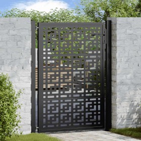 Puerta de jardín diseño en cruz de acero negra 105x130 cm von , Gartentore - Ref: Foro24-4101000, Preis: 212,65 €, Rabatt: %