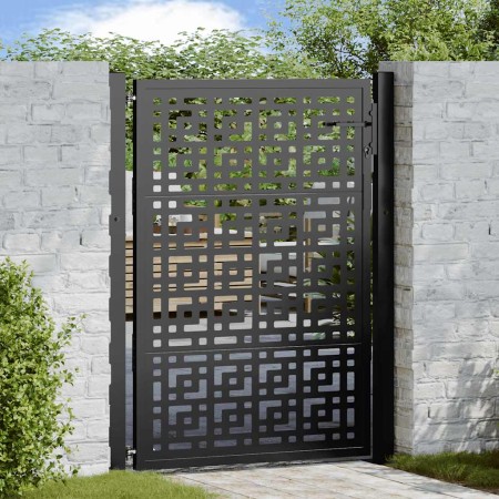 Puerta de jardín diseño en cruz de acero negra 105x130 cm von , Gartentore - Ref: Foro24-4101000, Preis: 212,65 €, Rabatt: %