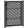 Puerta de jardín diseño en cruz de acero negra 105x130 cm