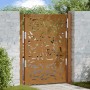 Puerta de jardín diseño llama acero desgastado 105x130 cm by , garden gates - Ref: Foro24-4100995, Price: 208,46 €, Discount: %