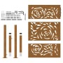 Puerta de jardín diseño llama acero desgastado 105x130 cm by , garden gates - Ref: Foro24-4100995, Price: 208,46 €, Discount: %