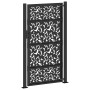 Puerta de jardín de diseño de hojas de acero negra 105x180 cm
