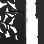 Puerta de jardín de diseño de hojas de acero negra 105x180 cm von , Gartentore - Ref: Foro24-4100962, Preis: 255,75 €, Rabatt: %