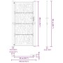 Puerta de jardín diseño con listón acero desgastado 105x205 cm de , Puertas de jardín - Ref: Foro24-4100988, Precio: 277,19 €