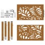 Puerta de jardín de acero desgastado diseño ondulado 105x105 cm by , garden gates - Ref: Foro24-4100974, Price: 169,56 €, Dis...