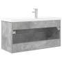 Set muebles de baño 2 piezas madera contrachapada gris hormigón von , Badezimmermöbel - Ref: Foro24-3324963, Preis: 341,62 €,...