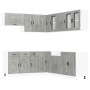 Mueble cocina Porto gris hormigón 11 pzas madera contrachapada von , Küchenschränke - Ref: Foro24-3314935, Preis: 716,11 €, R...