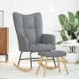 Sillón mecedora con taburete tela gris claro von , Schaukelstühle - Ref: Foro24-4016800, Preis: 162,25 €, Rabatt: %