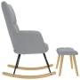 Sillón mecedora con taburete tela gris claro von , Schaukelstühle - Ref: Foro24-4016800, Preis: 162,25 €, Rabatt: %