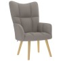 Sillón de relax con taburete de tela gris taupé by , Armchairs - Ref: Foro24-4016784, Price: 136,73 €, Discount: %