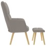 Sillón de relax con taburete de tela gris taupé by , Armchairs - Ref: Foro24-4016784, Price: 136,73 €, Discount: %
