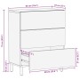 Aparador marrón 60x33x75 cm madera maciza mango von , Schließfächer und Lagerschränke - Ref: Foro24-4017723, Preis: 180,71 €,...