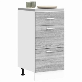 Armario bajo de madera de ingeniería gris sonoma 40x46x81,5 cm de , Armarios de cocina - Ref: Foro24-854216, Precio: 93,90 €,...