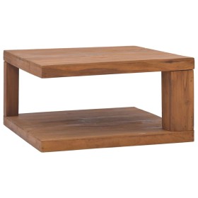Mesa de centro madera maciza de teca 65x65x33 cm