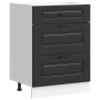 Mueble bajo de cocina Kalmar madera de ingeniería negra by , Kitchen cabinets - Ref: Foro24-854280, Price: 129,66 €, Discount: %