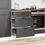 Mueble bajo de cocina Kalmar madera de ingeniería negra by , Kitchen cabinets - Ref: Foro24-854280, Price: 129,66 €, Discount: %