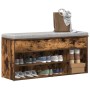 Banco zapatero madera de ingeniería roble ahumado 102x30,5x45cm von , Schuhregale und Schuhorganisatoren - Ref: Foro24-859140...
