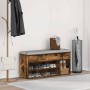 Banco zapatero madera de ingeniería roble ahumado 102x30,5x45cm von , Schuhregale und Schuhorganisatoren - Ref: Foro24-859140...