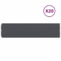 Bordes césped 20 uds antracita 25x103 cm acero laminado frío von , Garteneinfassung und Einfassung - Ref: Foro24-860174, Prei...