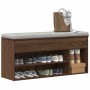 Banco zapatero madera de ingeniería marrón roble 102x30,5x45 cm by , Shoe racks and shoe organizers - Ref: Foro24-859142, Pri...