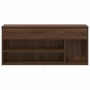Banco zapatero madera de ingeniería marrón roble 102x30,5x45 cm by , Shoe racks and shoe organizers - Ref: Foro24-859142, Pri...