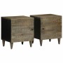 Mesitas noche 2 uds madera maciza mango gris claro 40x33x46 cm by , Nightstands - Ref: Foro24-4017789, Price: 97,28 €, Discou...