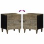Mesitas noche 2 uds madera maciza mango gris claro 40x33x46 cm by , Nightstands - Ref: Foro24-4017789, Price: 97,28 €, Discou...