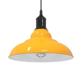 Lámpara colgante regulable altura E27 amarillo brillante Ø 31cm by , Lamps - Ref: Foro24-4103439, Price: 34,00 €, Discount: %