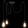Lámpara colgante con 3 portalámparas E27 metal negro by , Lamps - Ref: Foro24-4103453, Price: 31,42 €, Discount: %