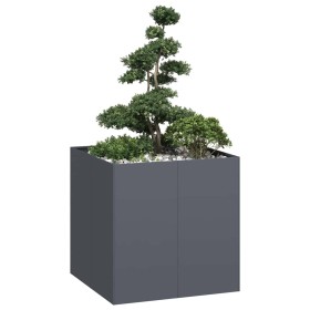 Jardinera acero gris antracita 80x80x80 cm von , Töpfe und Pflanzgefäße - Ref: Foro24-860782, Preis: 152,62 €, Rabatt: %
