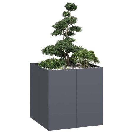 Jardinera acero gris antracita 80x80x80 cm von , Töpfe und Pflanzgefäße - Ref: Foro24-860782, Preis: 152,62 €, Rabatt: %