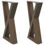 Patas para mesa de centro 2 uds natural acero 38x(42-43,3) cm by , Table legs - Ref: Foro24-4012703, Price: 71,44 €, Discount: %