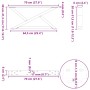 Patas para mesa de centro 2 unidades acero negro 70x(30-31,3)cm by , Table legs - Ref: Foro24-4012692, Price: 80,25 €, Discou...