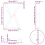 Patas de mesa de comedor 2 uds acero blanco 50x(72-73,3) cm de , Patas para mesas - Ref: Foro24-4012717, Precio: 108,19 €, De...