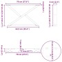 Patas mesa de centro 2 uds acero natural 70x(42-43,3) cm acero by , Table legs - Ref: Foro24-4012715, Price: 86,24 €, Discoun...