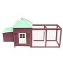 Chicken coop with nesting box solid mocha fir wood 190x72x102 cm by vidaXL, Cages and habitats for small animals - Ref: Foro2...