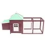 Chicken coop with nesting box solid mocha fir wood 190x72x102 cm by vidaXL, Cages and habitats for small animals - Ref: Foro2...
