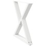 Patas para mesa de comedor 2 uds blanco acero 80x(72-73,3) cm by , Table legs - Ref: Foro24-4012729, Price: 122,73 €, Discoun...