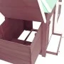 Chicken coop with nesting box solid mocha fir wood 190x72x102 cm by vidaXL, Cages and habitats for small animals - Ref: Foro2...