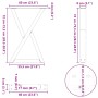 Patas de mesa de comedor 2 uds acero antracita 60x(72-73,3) cm de , Patas para mesas - Ref: Foro24-4012722, Precio: 89,27 €, ...