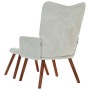Sillón de relax con reposapiés terciopelo gris claro von , Sessel - Ref: Foro24-4016821, Preis: 130,46 €, Rabatt: %