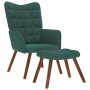 Sillón de relax con reposapiés terciopelo verde oscuro by , Armchairs - Ref: Foro24-4016823, Price: 123,17 €, Discount: %