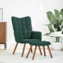 Sillón de relax con reposapiés terciopelo verde oscuro by , Armchairs - Ref: Foro24-4016823, Price: 123,17 €, Discount: %