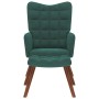 Sillón de relax con reposapiés terciopelo verde oscuro by , Armchairs - Ref: Foro24-4016823, Price: 123,17 €, Discount: %