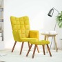 Sillón de relax con taburete terciopelo amarillo by , Armchairs - Ref: Foro24-4016828, Price: 113,24 €, Discount: %