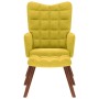 Sillón de relax con taburete terciopelo amarillo by , Armchairs - Ref: Foro24-4016828, Price: 113,24 €, Discount: %
