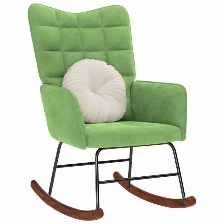 Silla mecedora de terciopelo verde claro von , Schaukelstühle - Ref: Foro24-4016835, Preis: 106,79 €, Rabatt: %