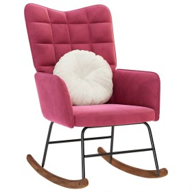 Silla mecedora de terciopelo rojo vino tinto von , Schaukelstühle - Ref: Foro24-4016837, Preis: 114,60 €, Rabatt: %