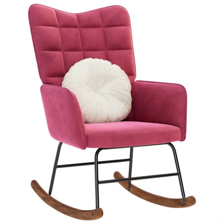 Silla mecedora de terciopelo rojo vino tinto von , Schaukelstühle - Ref: Foro24-4016837, Preis: 114,60 €, Rabatt: %