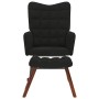 Mecedora con taburete de terciopelo negro von , Schaukelstühle - Ref: Foro24-4016849, Preis: 129,35 €, Rabatt: %